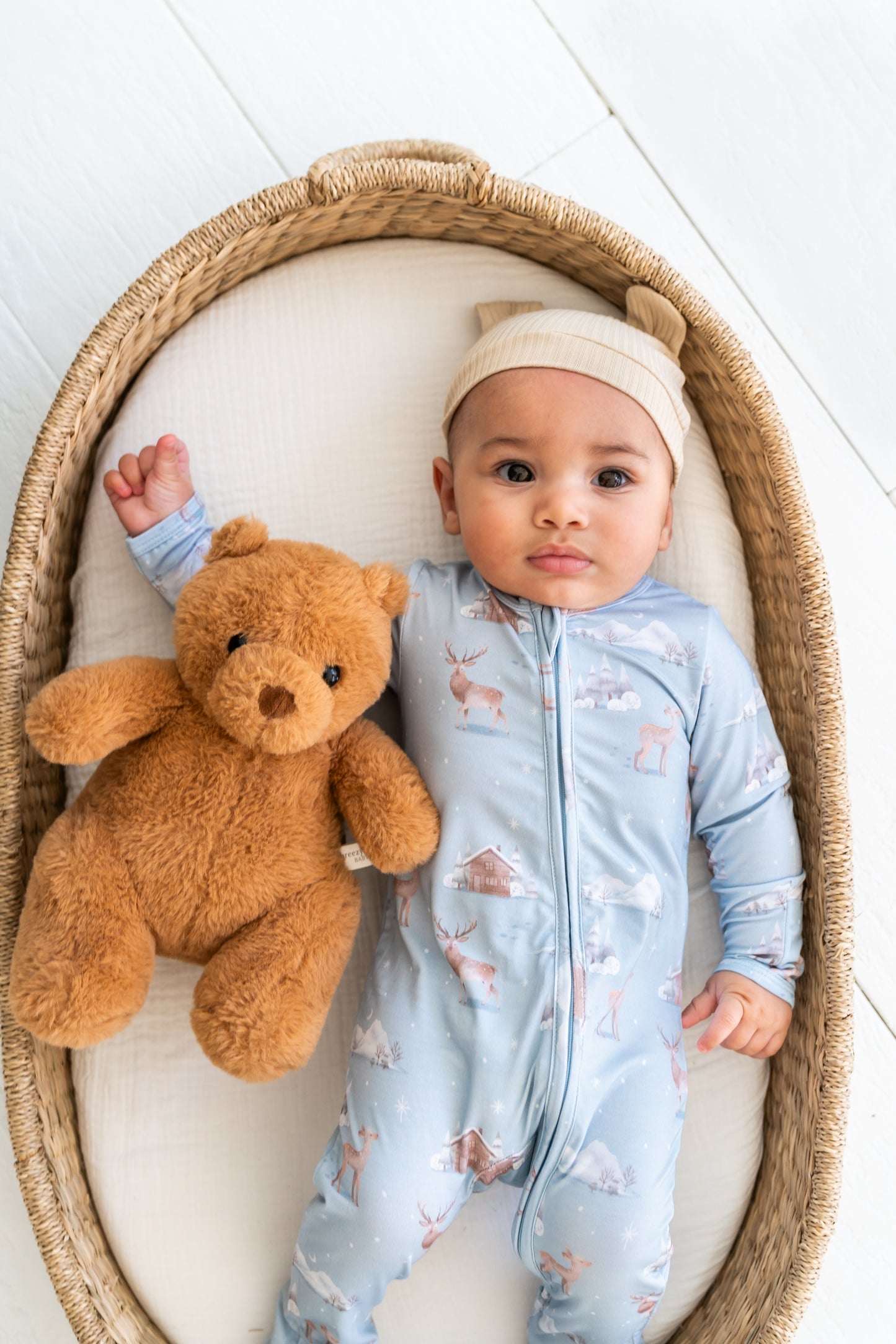 Newborn Bear Ears Hat - Breezy Beige