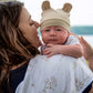 Newborn Bear Ears Hat - Breezy Beige