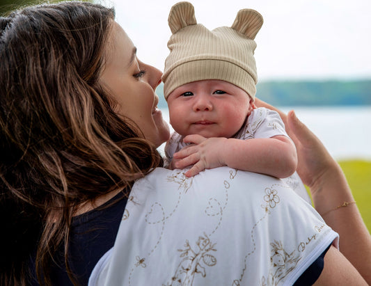 Newborn Bear Ears Hat - Breezy Beige