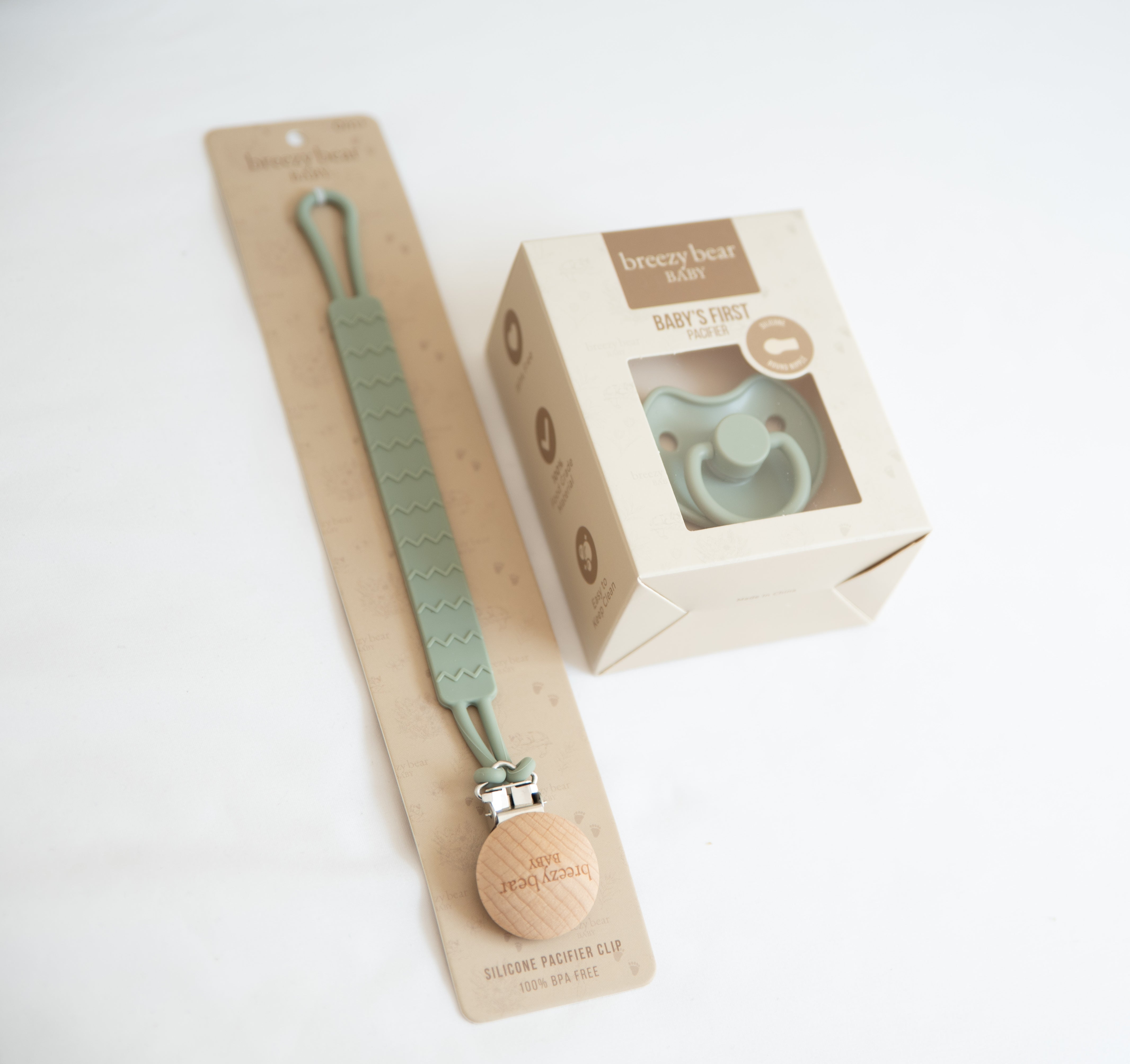 Silicone Pacifier and Clip – Breezy Bear Baby