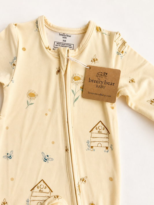 Honey Bee Bamboo Footie