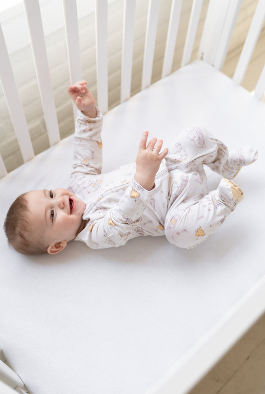 Honey Bear Bamboo Footie