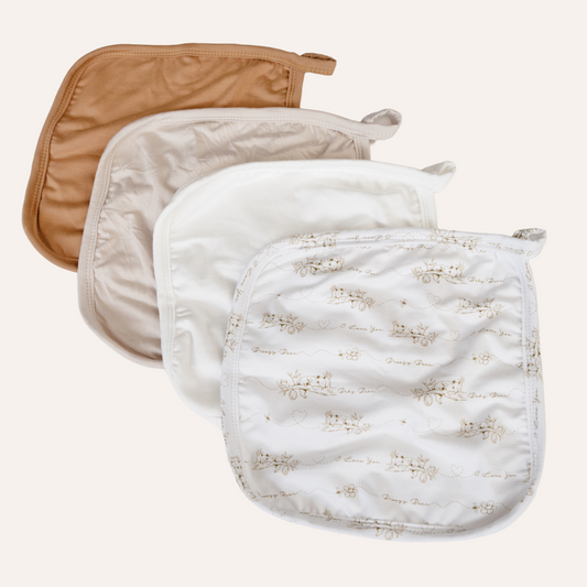 Ultra-Soft & Absorbent Bamboo Washcloths – 4-Pack